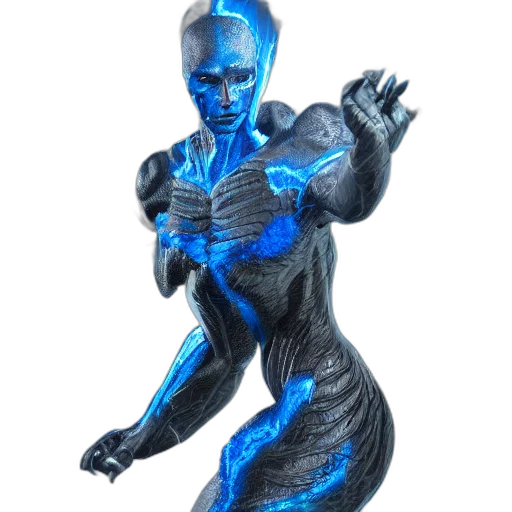 robot, creature, dress, mask, 3d render, concept art, comic book art, cyberpunk transparent PNG cut-out