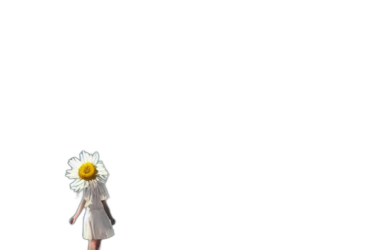 flower, dress, staff, weapon, pixel art, concept art, 3d render, anime transparent PNG cut-out
