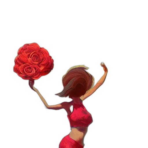 dress, flower, hat, crown, 3d render, concept art, pixel art, cartoon transparent PNG cut-out