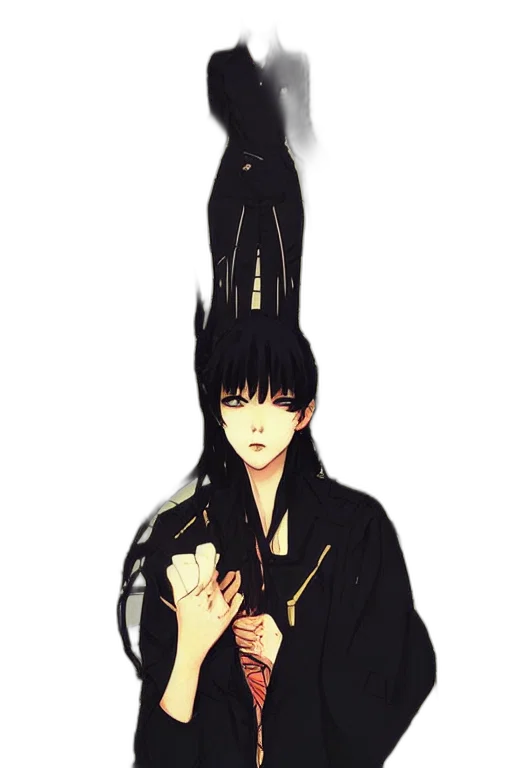 staff, mask, hair, weapon transparent PNG cut-out