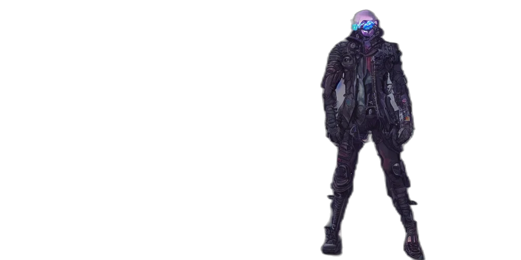 jacket, robot, creature, mask transparent PNG cut-out