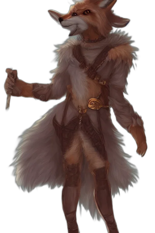 staff, creature, jacket, animal, concept art, fantasy art, watercolor, pixel art transparent PNG cut-out