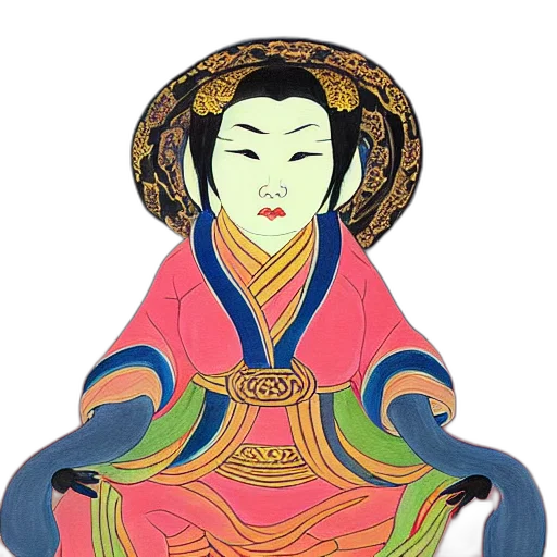 mask, face, staff, jewelry, photorealistic, concept art, pixel art, asian transparent PNG cut-out