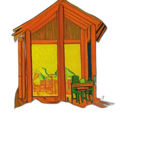 furniture, building, concept art, 3d render, watercolor, pixel art, forest, snow transparent PNG cut-out