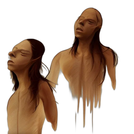 hair, creature, face, mask, concept art, 3d render, photorealistic, fantasy art transparent PNG cut-out