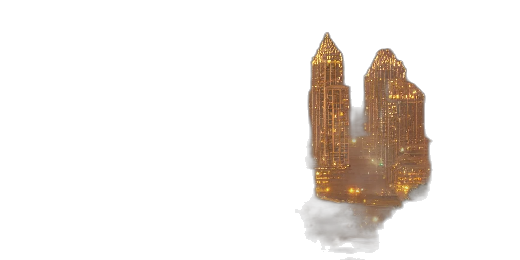 concept art, photorealistic, fantasy art, watercolor, fog, city street, fire, outer space transparent PNG cut-out