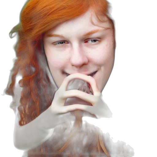 face, mask, hair, creature transparent PNG cut-out