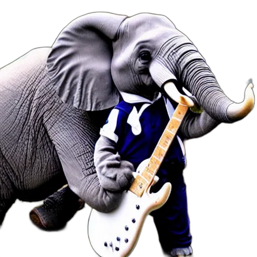 animal, weapon, creature, photorealistic, concept art, cute, mascot, elephant transparent PNG cut-out