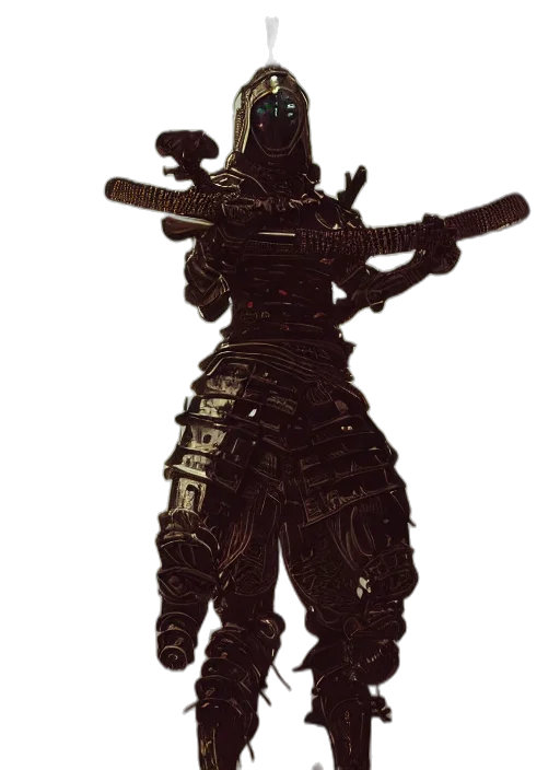 robot, staff, weapon, sword, concept art, 3d render, cyberpunk, fantasy art transparent PNG cut-out