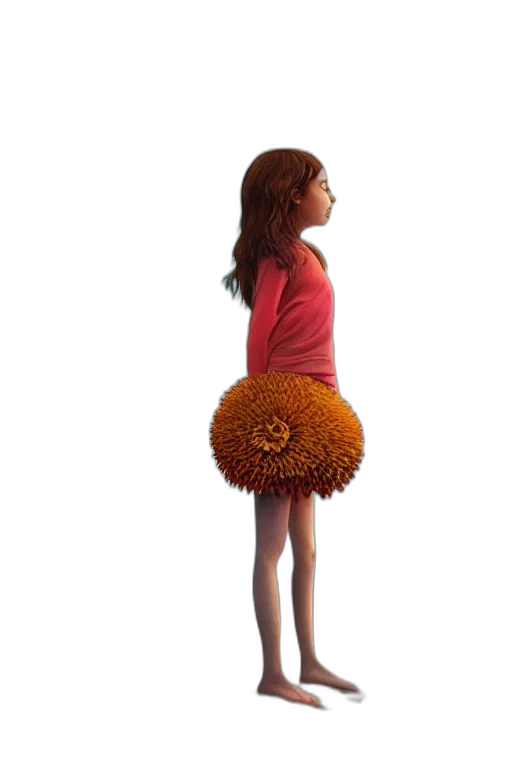 dress, hair, jacket, staff, concept art, 3d render, photorealistic, cartoon transparent PNG cut-out