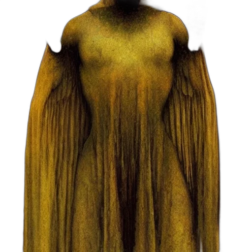 dress, hair, jacket, creature, concept art, 3d render, photorealistic, golden transparent PNG cut-out