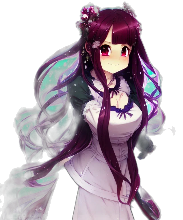 dress, staff, crown, face, anime, pixel art, fantasy art, concept art transparent PNG cut-out
