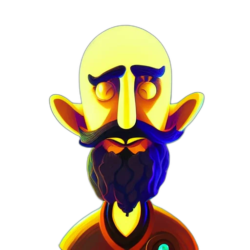 mask, staff, face, creature transparent PNG cut-out