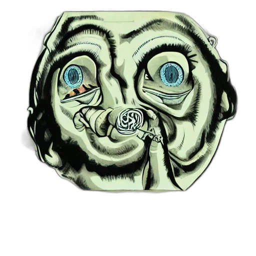 mask, face, jewelry, jacket, concept art, cartoon, comic book art, 3d render transparent PNG cut-out