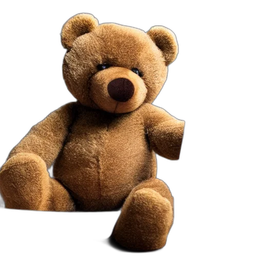 3d render, teddy, bear, looking transparent PNG cut-out