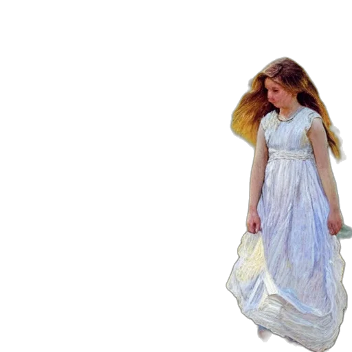 dress, hair, 3d render, photorealistic, concept art, oil painting, snow, forest transparent PNG cut-out