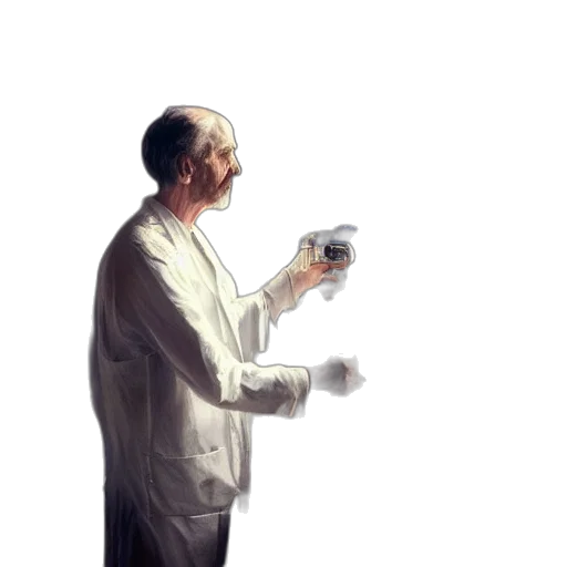 staff, robot, bottle, jacket transparent PNG cut-out