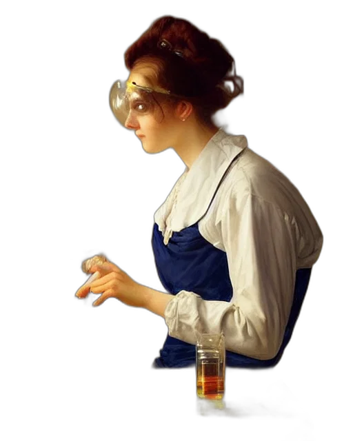 dress, bottle, staff, face transparent PNG cut-out