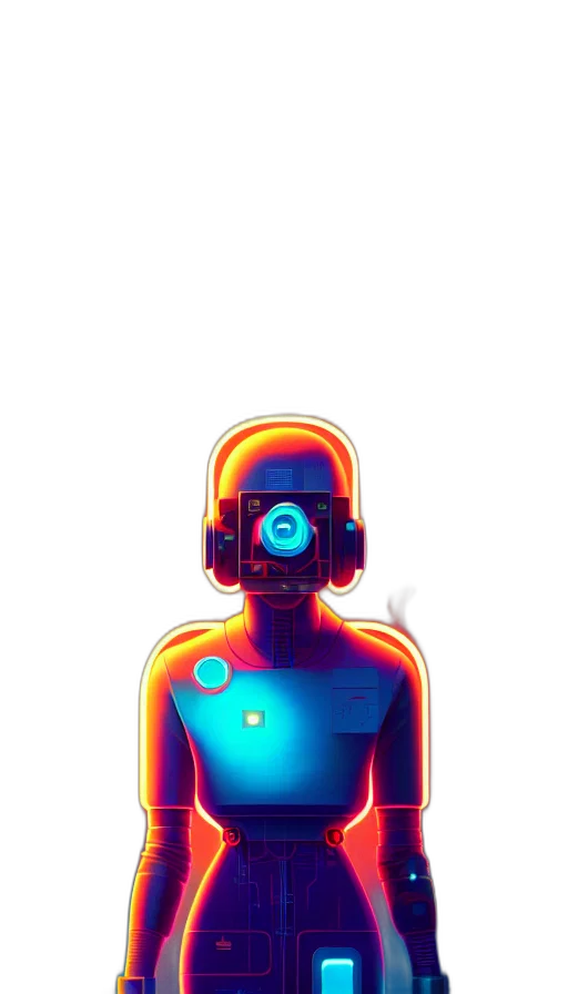 robot, mask, face, creature, cyberpunk, pixel art, vaporwave, concept art transparent PNG cut-out