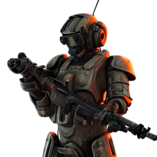 robot, weapon, staff, concept art transparent PNG cut-out