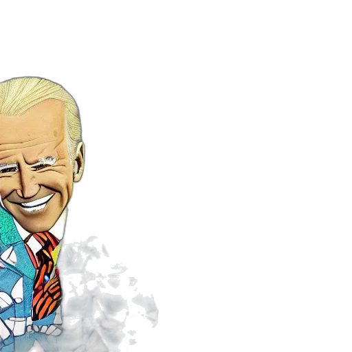 jacket, staff, cartoon, pixel art, comic book art, concept art, joe, biden transparent PNG cut-out