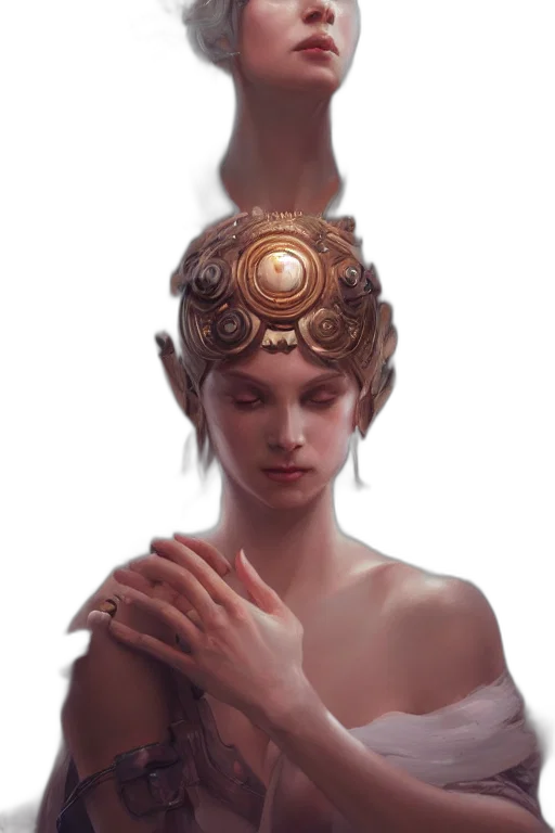 crown, jewelry, mask, face, fantasy art, concept art, photorealistic, oil painting transparent PNG cut-out
