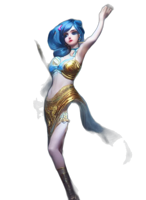 dress, staff, fantasy art, concept art transparent PNG cut-out