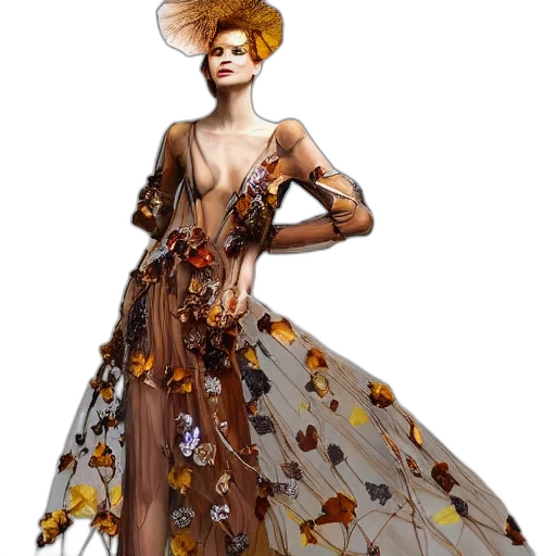 dress, jewelry, concept art, fantasy art transparent PNG cut-out