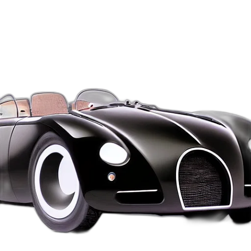 car, 3d render, concept art, photorealistic, cartoon, bugatti, type, atlantic transparent PNG cut-out