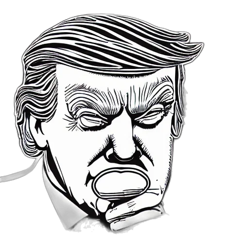 mask, cartoon, comic book art, concept art, photorealistic, close, portrait, donald transparent PNG cut-out