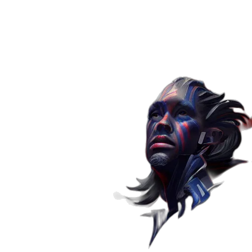 face, mask, creature, staff, concept art, fantasy art, pixel art, 3d render transparent PNG cut-out
