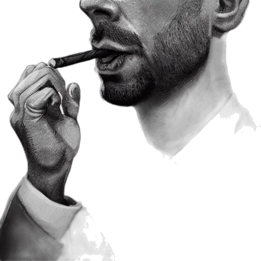 face, photorealistic, pencil sketch, oil painting transparent PNG cut-out