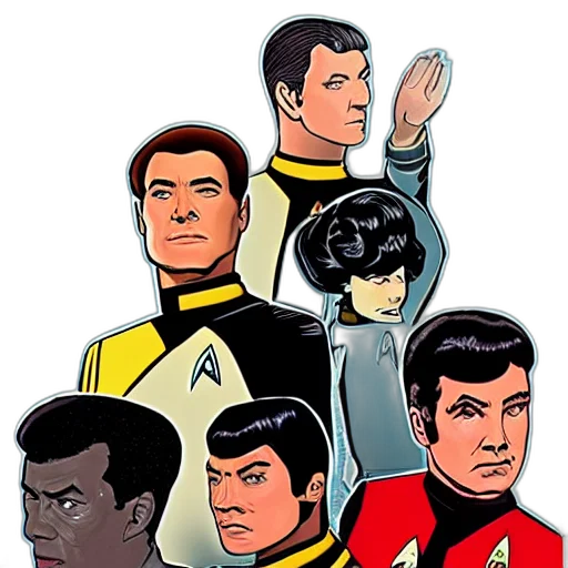 comic book art, concept art, cartoon, outer space, star, trek, but, rugrates transparent PNG cut-out