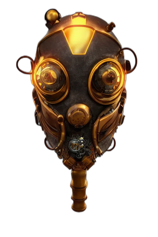 mask, robot, face, weapon transparent PNG cut-out