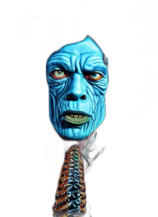 staff, mask, creature, face transparent PNG cut-out