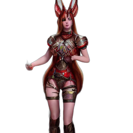 staff, fantasy art, concept art, 3d render, pixel art, red, girl, hybrid transparent PNG cut-out