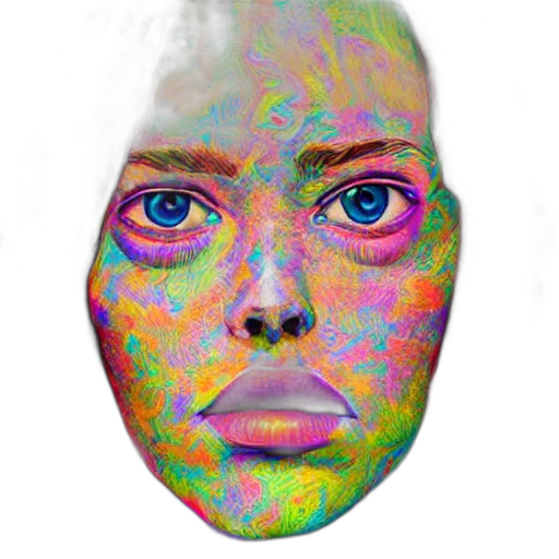 mask, face, robot, creature, photorealistic, vaporwave, 3d render, watercolor transparent PNG cut-out