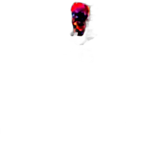 mask, face, robot, creature, pixel art, vaporwave, concept art, 3d render transparent PNG cut-out