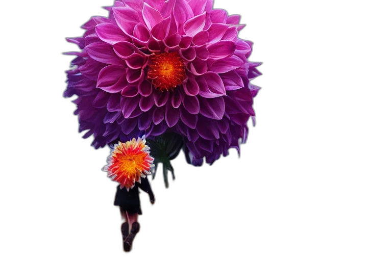 flower, umbrella, crown, staff, 3d render, photorealistic, vaporwave, concept art transparent PNG cut-out