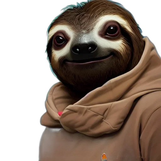 jacket, animal, staff, creature, photorealistic, concept art, 3d render, cartoon transparent PNG cut-out