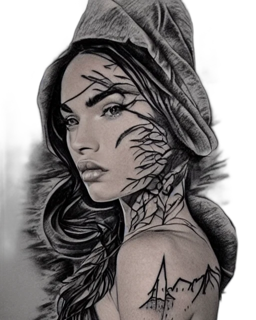 dress, face, jewelry, fantasy art, comic book art, photorealistic, pencil sketch, megan transparent PNG cut-out