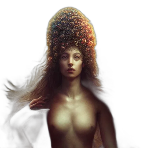 crown, hat, hair, dress transparent PNG cut-out