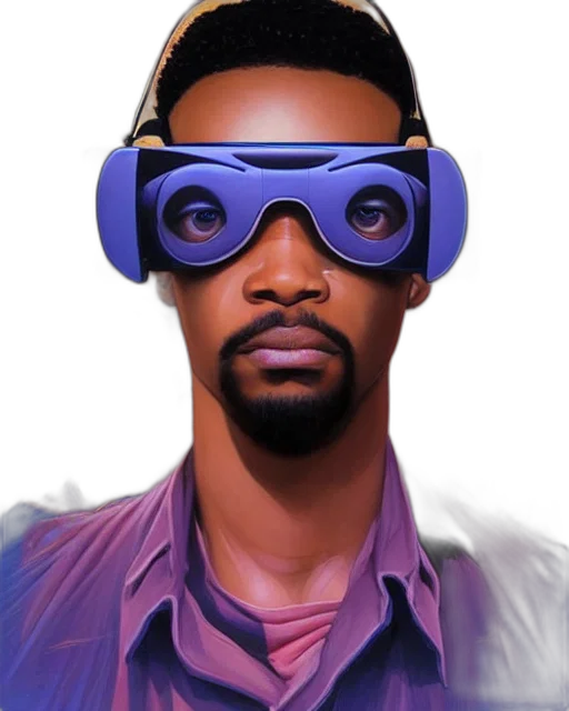 mask, face, robot, staff, concept art, 3d render, cyberpunk, comic book art transparent PNG cut-out
