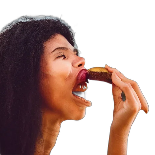 food, face, creature, hair transparent PNG cut-out