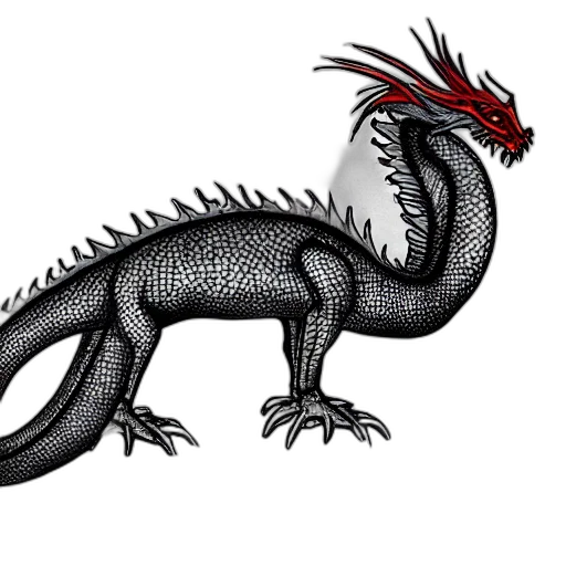 dragon, animal, creature, staff, fantasy art, concept art, 3d render, pixel art transparent PNG cut-out