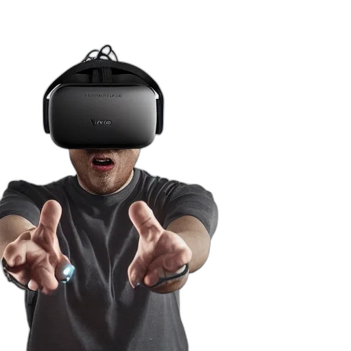 3d render, cyberpunk, headset, extremely transparent PNG cut-out
