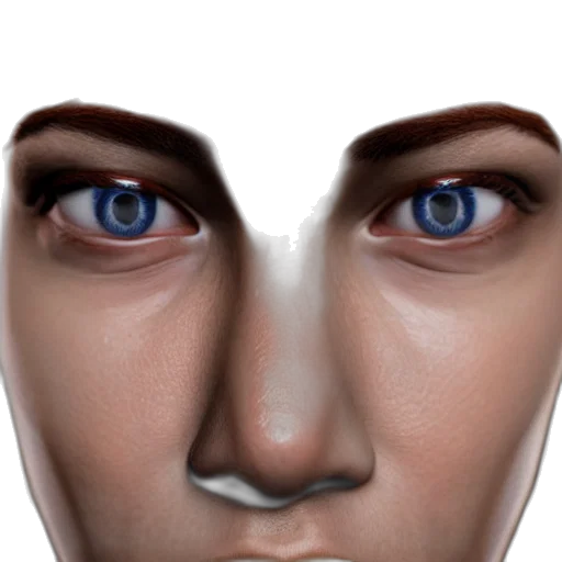 face, mask, robot, 3d render transparent PNG cut-out