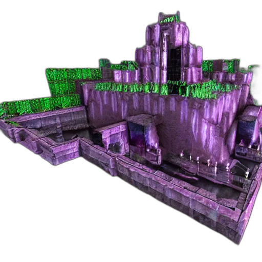 building, crown, robot, weapon, 3d render, vaporwave, cyberpunk, concept art transparent PNG cut-out