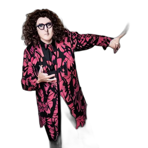jacket, staff, dress, hair transparent PNG cut-out