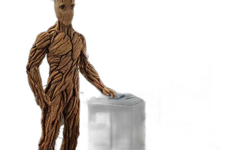 robot, creature, furniture, tree transparent PNG cut-out